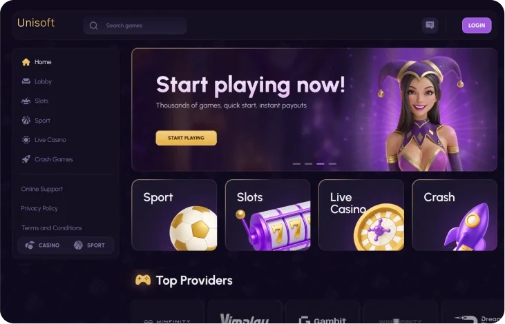 Gold-Violet — desktop version